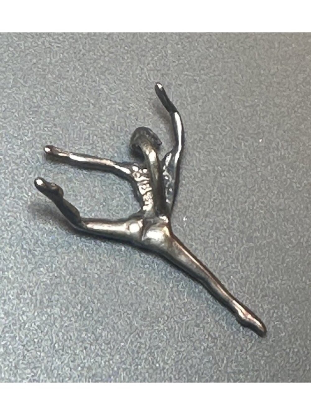 Vintage 925 Sterling Silver Ballerina Dancer Charm Pendant Ballet Split Leap - Picture 9 of 9